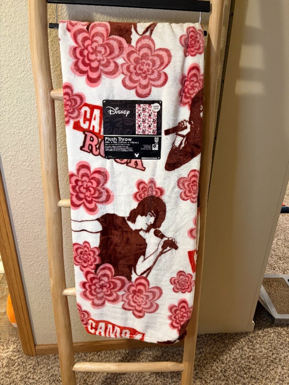Disney Camp Rock Jonas Brothers Demi Lovato Plush Throw Blanket 50x70 NWT